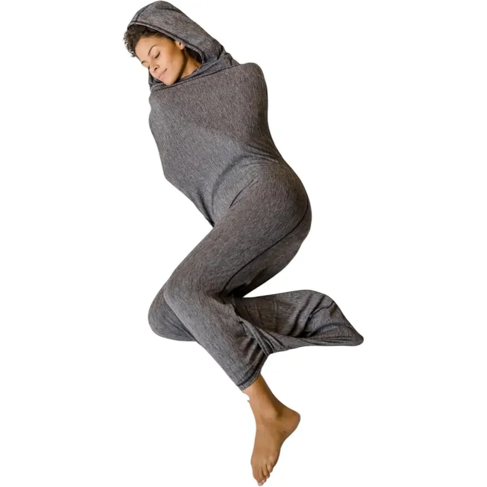 Hug Sleep Hooded Sleep Pod Swaddle Wearable Blanket Hug Hood Graphite Gray XL